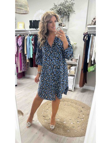 Vestido camisero animal