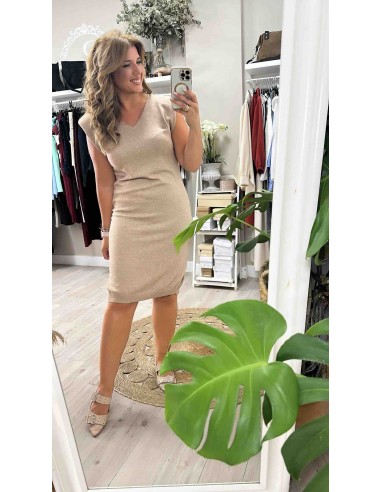 Vestido punto hombreras