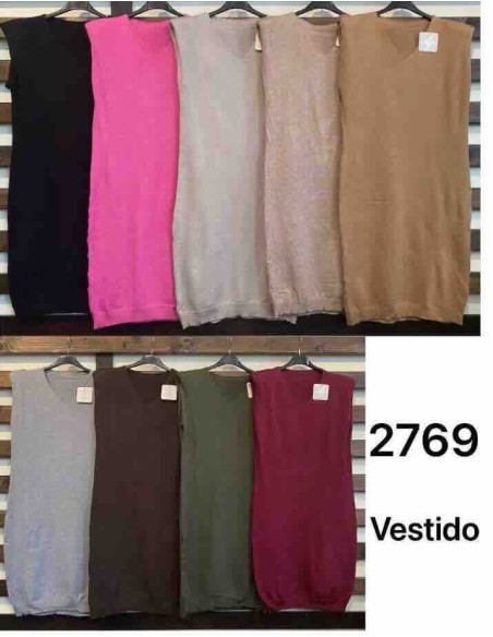 Vestido punto hombreras