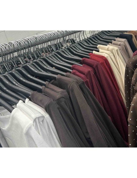 Top cuello recto