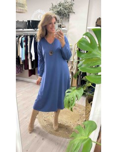 Vestido punto collar