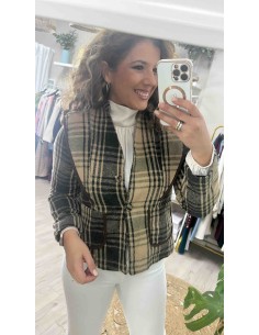 Chaqueta cuadros volante 2