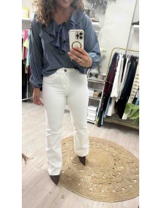 Jeans blancos rectos push up