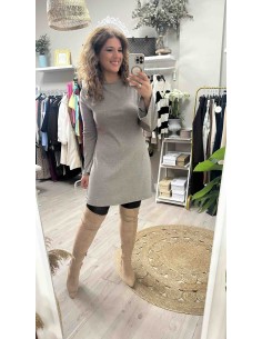 Vestido evase punto tachas 2