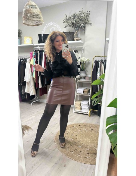 Camisa volante transparencia