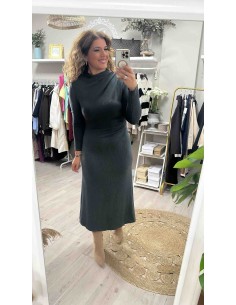 Vestido punto frunce evase 2