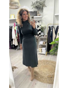 Vestido punto frunce evase