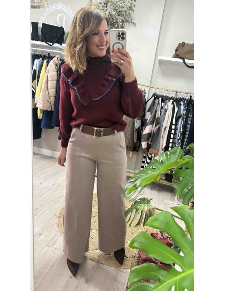 Pantalón paño elástico