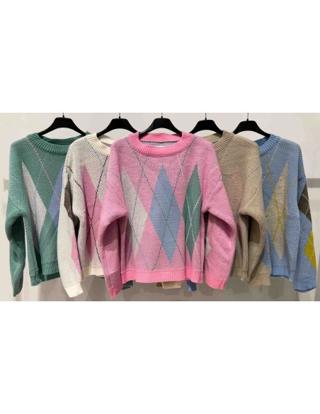 Jersey rombos pastel