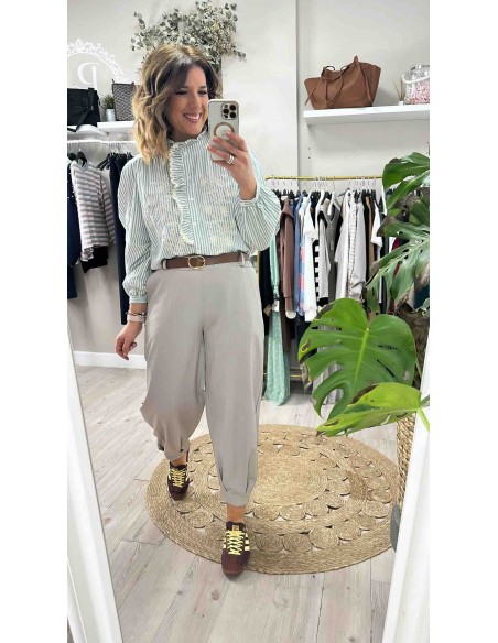 Camisa rayas verde