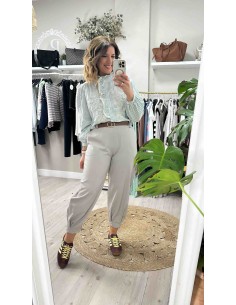 Camisa rayas verde 2