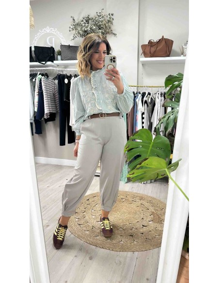 Camisa rayas verde