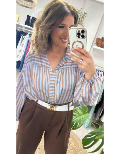 Camisa rayas manga globo
