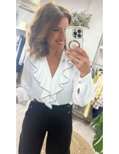 Camisa bicolor volante