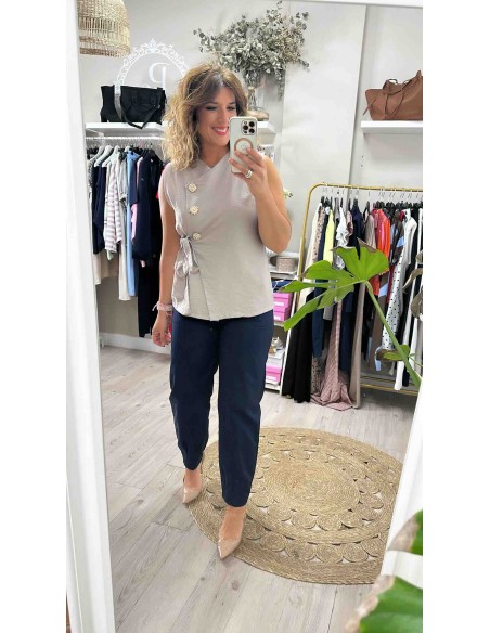 Top botones casaca