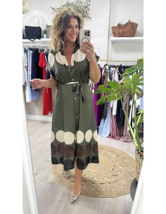 Vestido camisero lunares