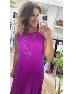 Vestido plisado collar 2