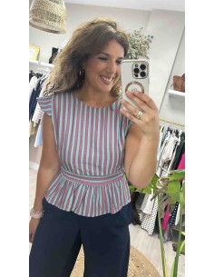 Camisa rayas peplum
