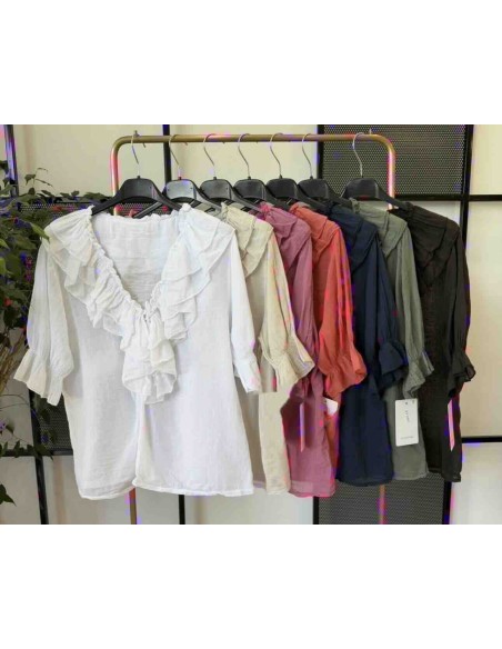 Camisa volantes fluida