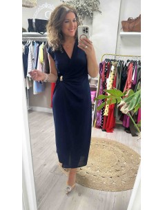 Vestido cruzado hebilla