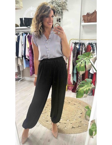Pantalon baloon plisado
