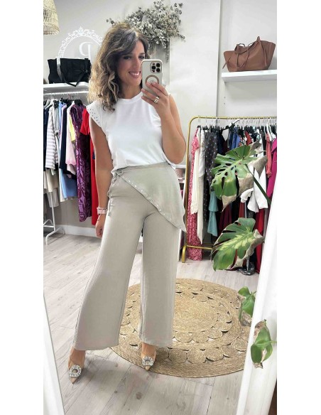 Pantalón pañuelo tachas
