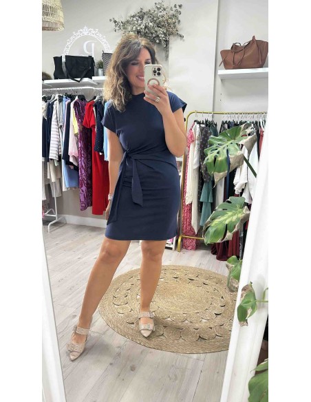 Vestido nudo corto