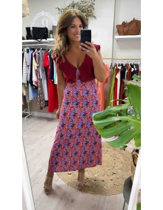 Vestido cuello estampado 2