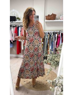 Vestido flores punto seda 2