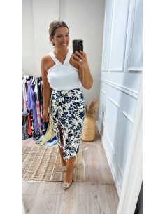Top hilo halter doble tirante