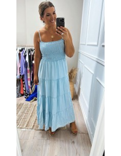 Vestido vaquero nido de abeja