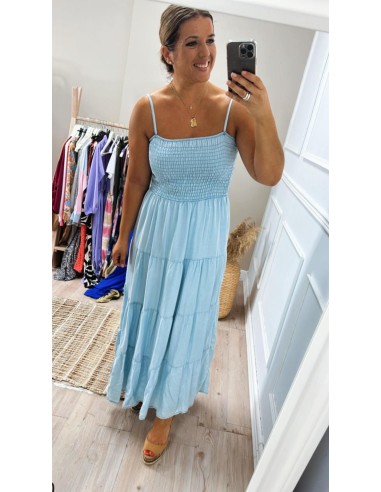 Vestido vaquero nido de abeja