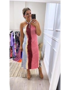 Vestido punto seda halter 2