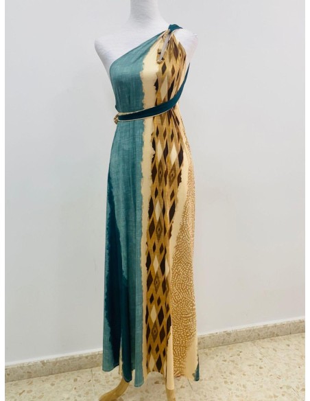 Vestido punto seda halter