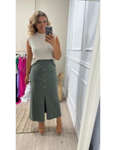 Falda botones de madera