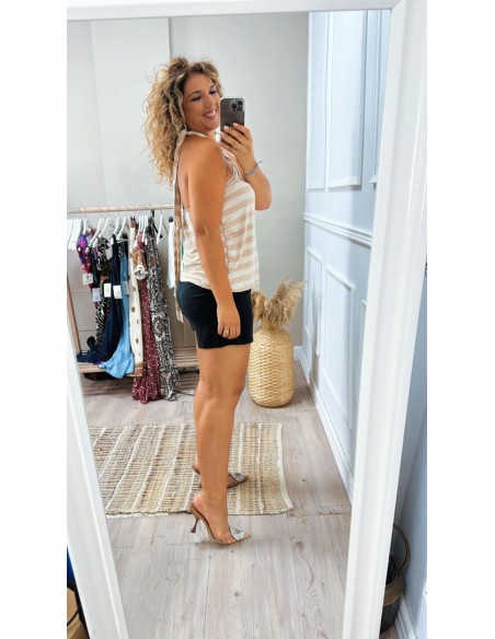 Top rayas halter