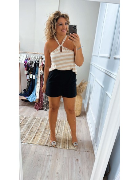 Top rayas halter