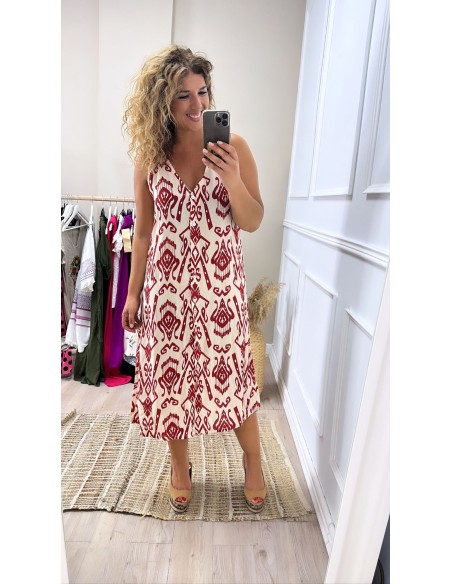 Vestido camisero azteca