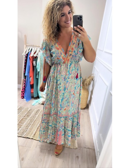 Vestido Boho cristales