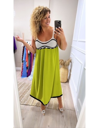 Vestido pecho croche