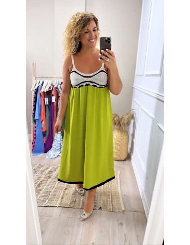 Vestido pecho croche