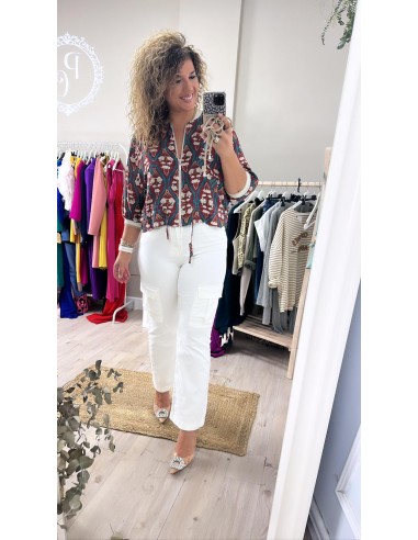 Bomber estampada