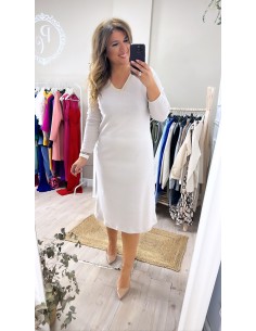 Vestido punto pico dorado