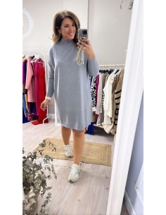 Vestido punto cuello subido