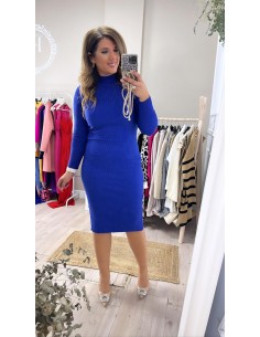 Vestido punto subido midi...