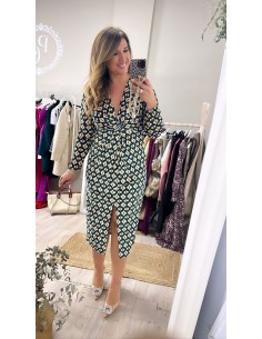 Vestido terciopelo estampado